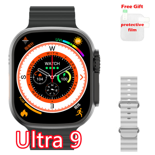 Smart Watch Ultra 9 450mAh Bluetooth Series 9 NFC GPS a IP68 Prova D'água - Galeria Imports