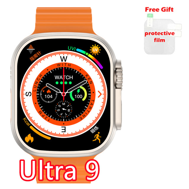 Smart Watch Ultra 9 450mAh Bluetooth Series 9 NFC GPS a IP68 Prova D'água - Galeria Imports