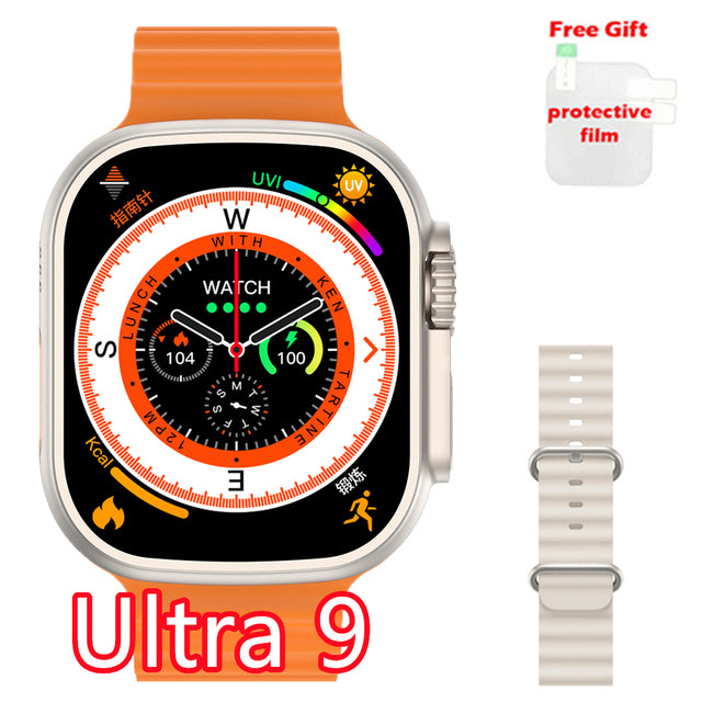 Smart Watch Ultra 9 450mAh Bluetooth Series 9 NFC GPS a IP68 Prova D'água - Galeria Imports